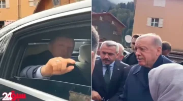 أردوغان يخص الشعب السعودي بتحية خاصة من نافذة موكبه في تركيا
